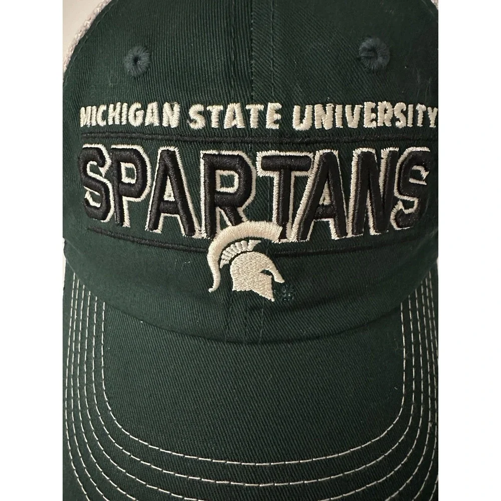 Captivating Michigan State Spartans Mesh Trucker Hat Adjustable Snapback NEW